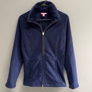 Lilly Pulitzer navy velour jacket
